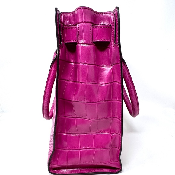 Michael Kors Dillon Raspberry Large Embossed-Leather North South Tote - Picture 6 of 12